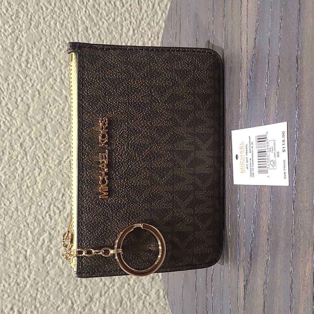 Michael Kors Small TZ Coinpouch w ID wallet in Buttercup